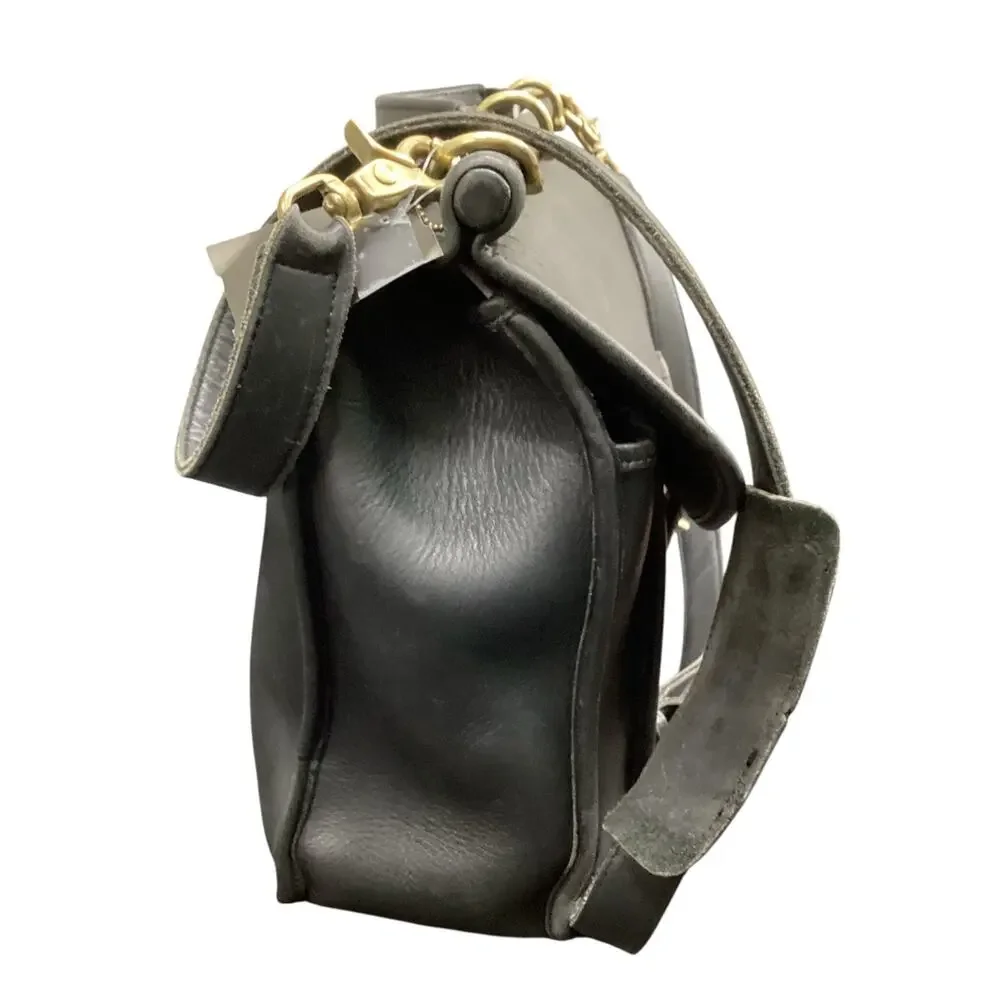 Vintage Coach Bag Men’s Metropolitan Brief 1970’Genuine Leather Twist Lock Black